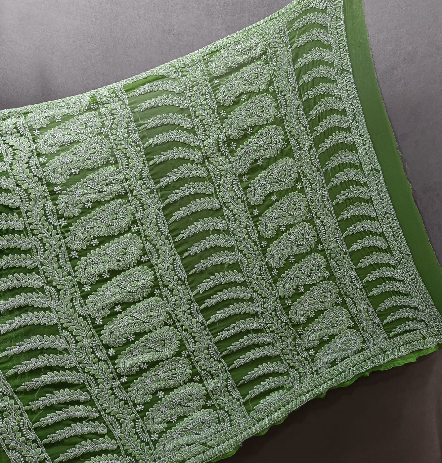 Pure Georgette Chikankari Work Saree.