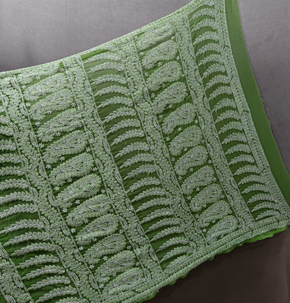 Pure Georgette Chikankari Work Saree.