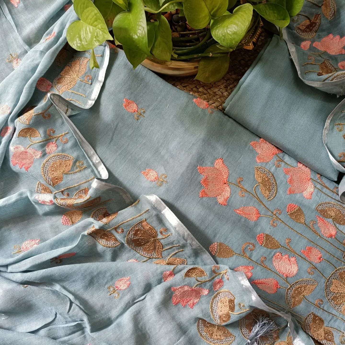 Bhagalpuri Khaddi Cotton Unstitched Suits.