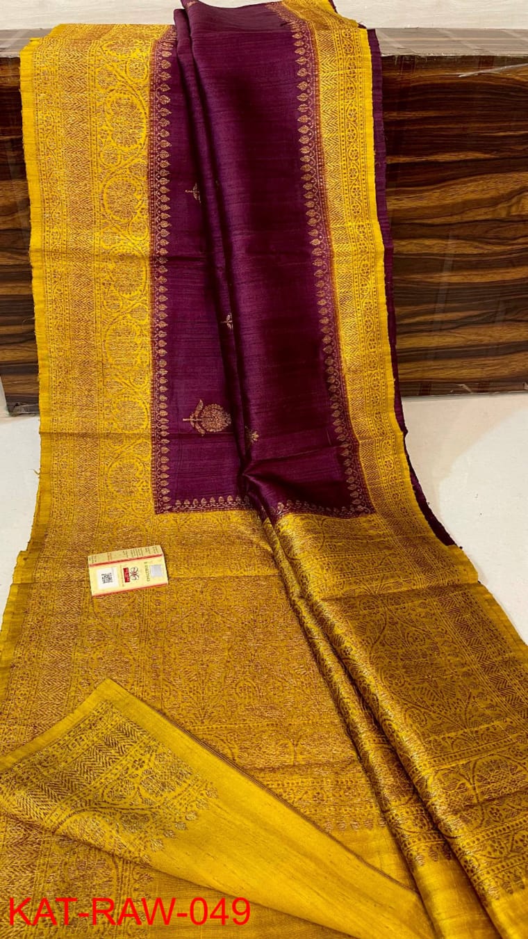 Pure Banarasi Handloom Dupion Raw Silk Saree