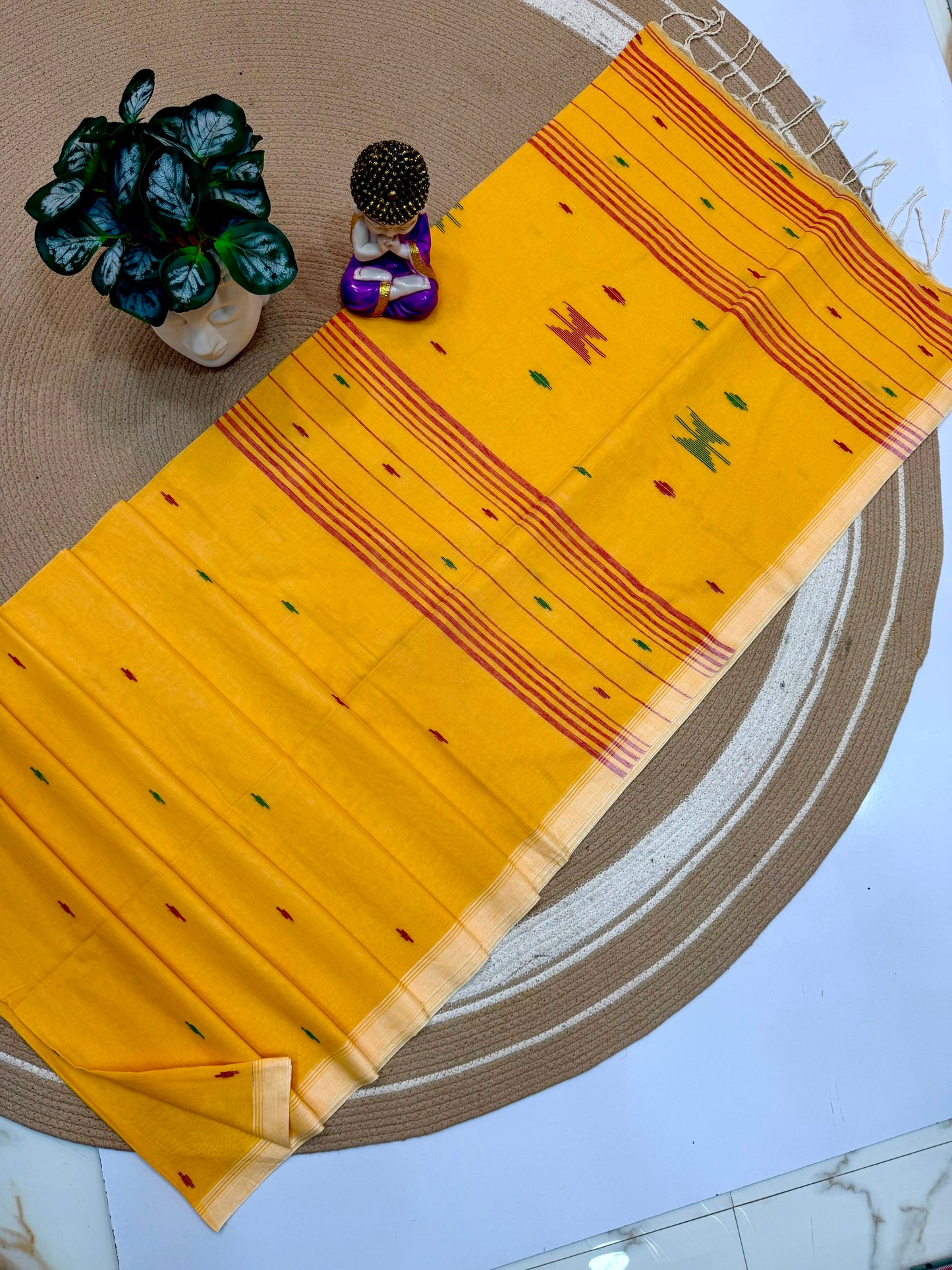 Pure Cotton Saree with Blouse.
