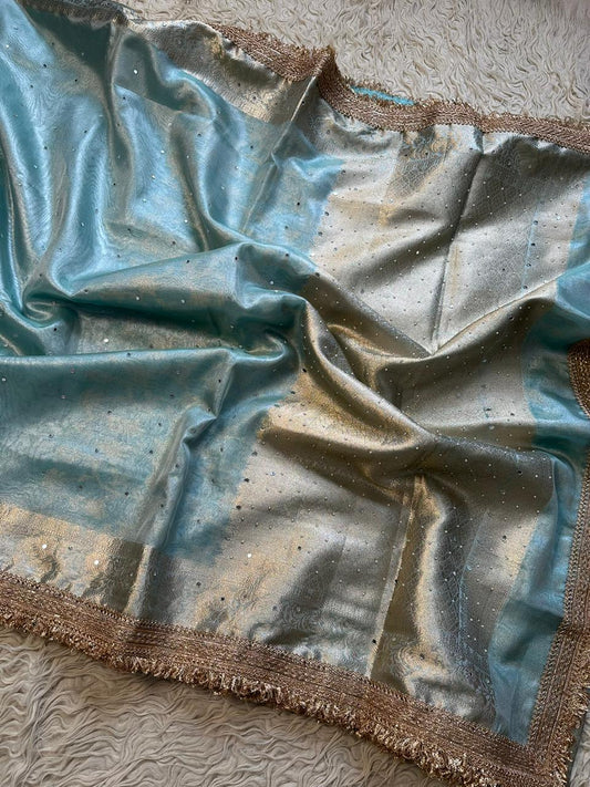Banarasi maharani  tissue in daimond avtar saree.