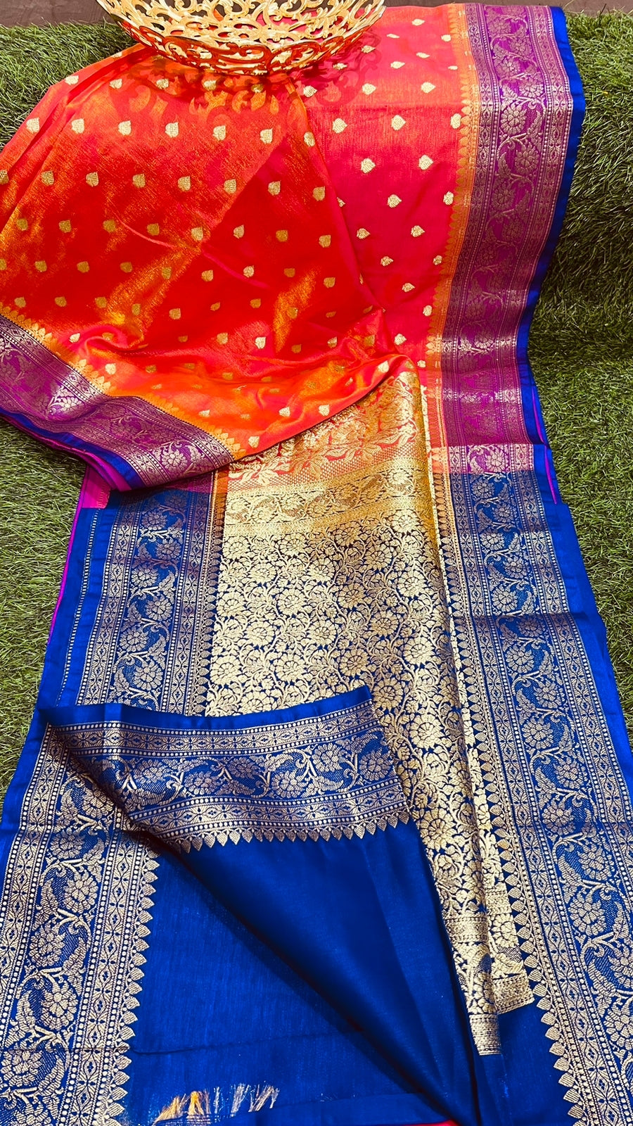 Handloom Semi Katan  Silk Saree Super Weaving With Blouse