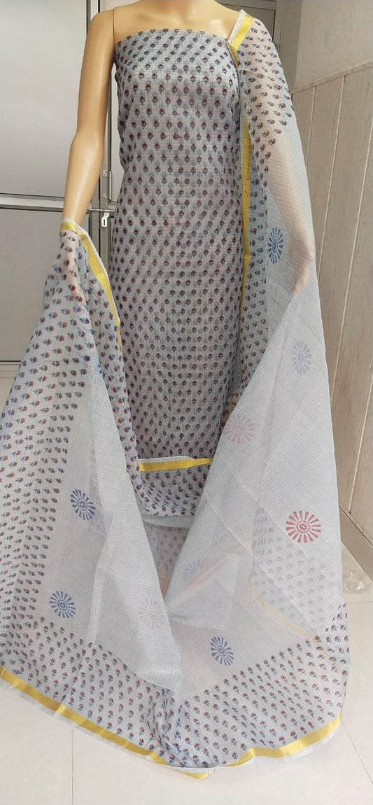 Kota Doriya unstitched suits With Kota Doriya Dupatta (Without Bottom )