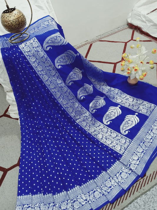 Banarasi Semi Khaddi Chiffon Soft Silk Saree