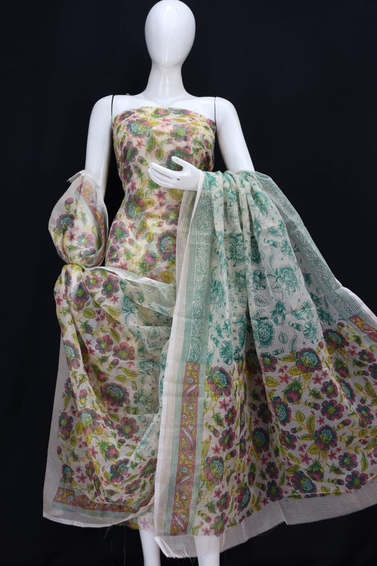 Kota Doriya unstitched suits With Kota Doriya Dupatta (Without Bottom )