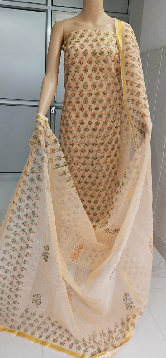 Kota Doriya unstitched suits With Kota Doriya Dupatta (Without Bottom )