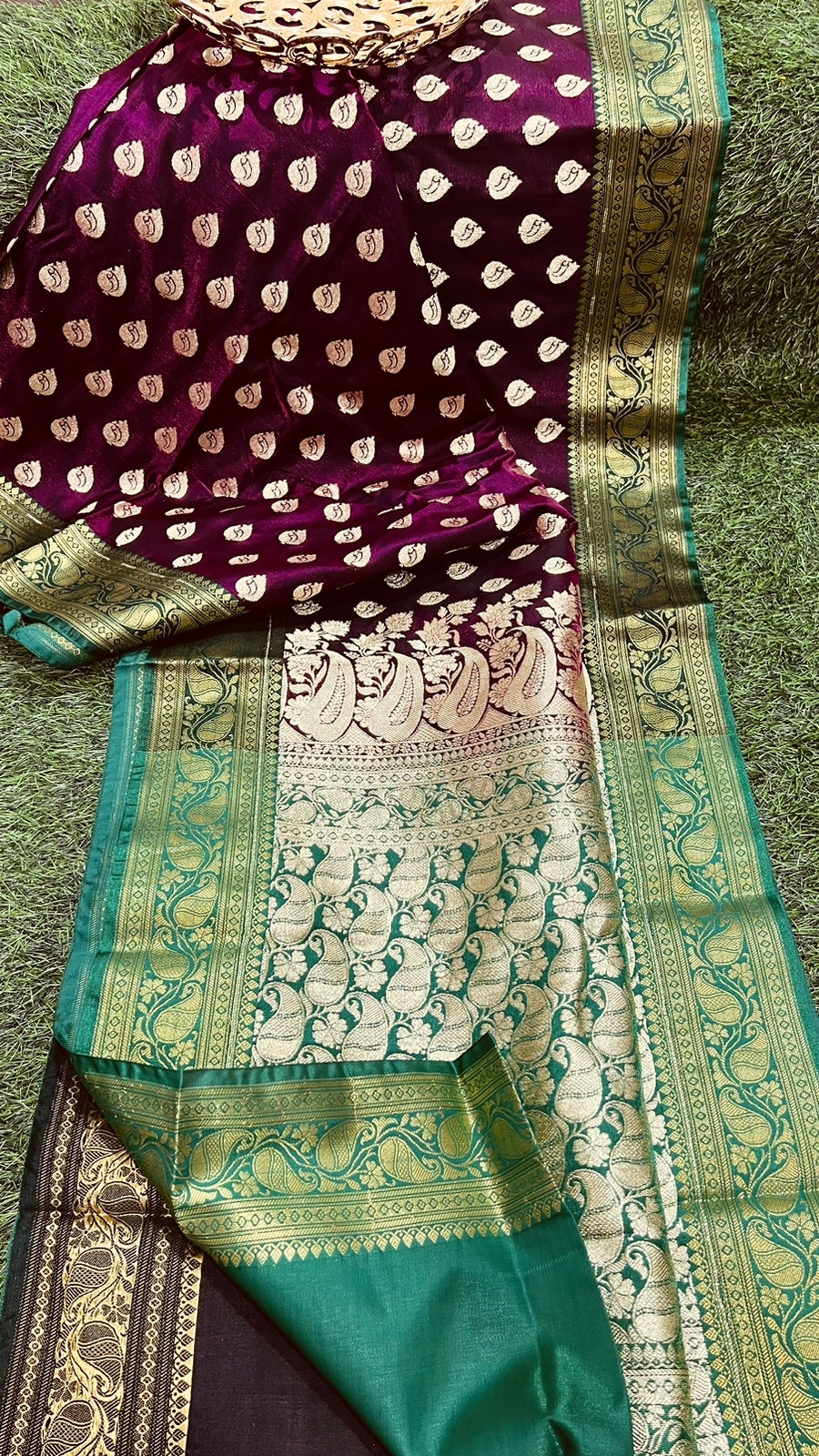 Handloom Semi Katan  Silk Saree Super Weaving With Blouse