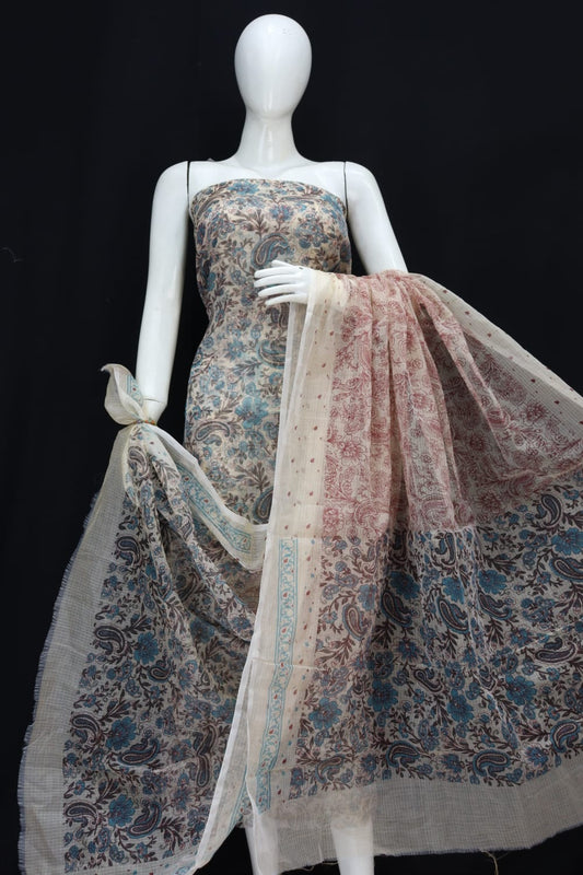 Kota Doriya unstitched suits With Kota Doriya Dupatta (Without Bottom )