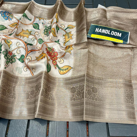 Banarasi Semi Katan Silk Printed Saree