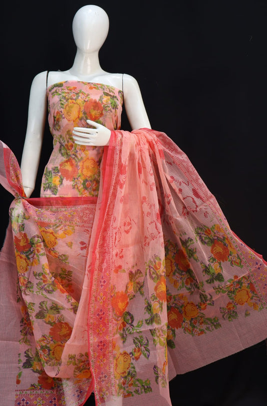 Kota Doriya unstitched suits With Kota Doriya Dupatta (Without Bottom )