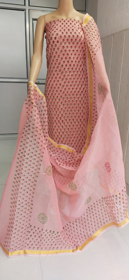 Kota Doriya unstitched suits With Kota Doriya Dupatta (Without Bottom )