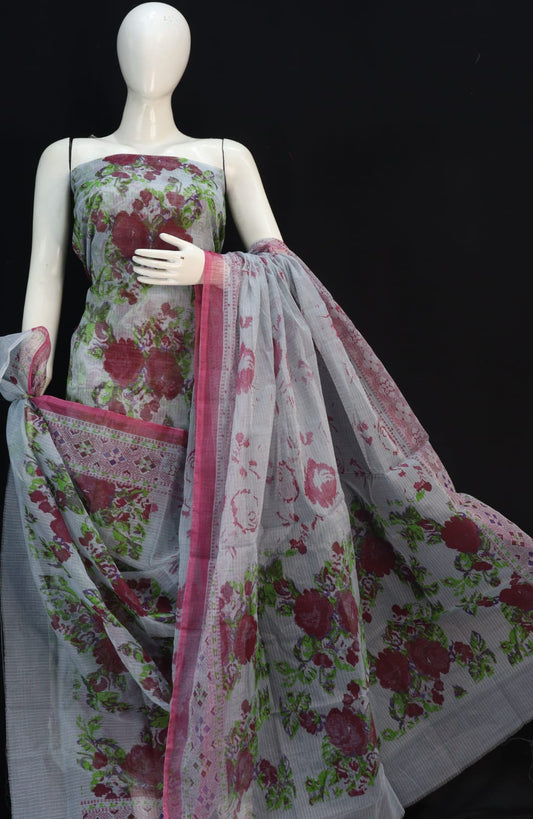 Kota Doriya unstitched suits With Kota Doriya Dupatta (Without Bottom )