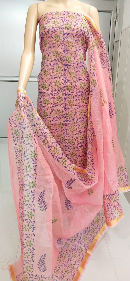 Kota Doriya unstitched suits With Kota Doriya Dupatta (Without Bottom )