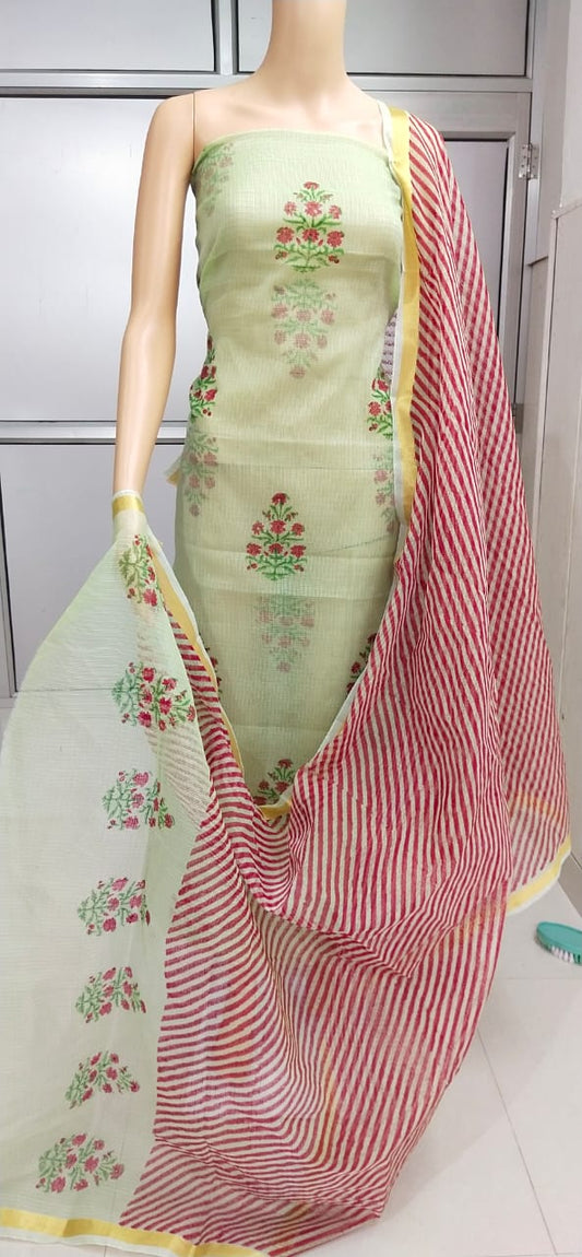 Kota Doriya unstitched suits With Kota Doriya Dupatta (Without Bottom)