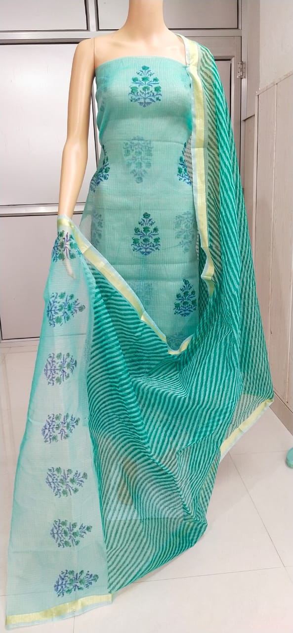 Kota Doriya unstitched suits With Kota Doriya Dupatta (Without Bottom )