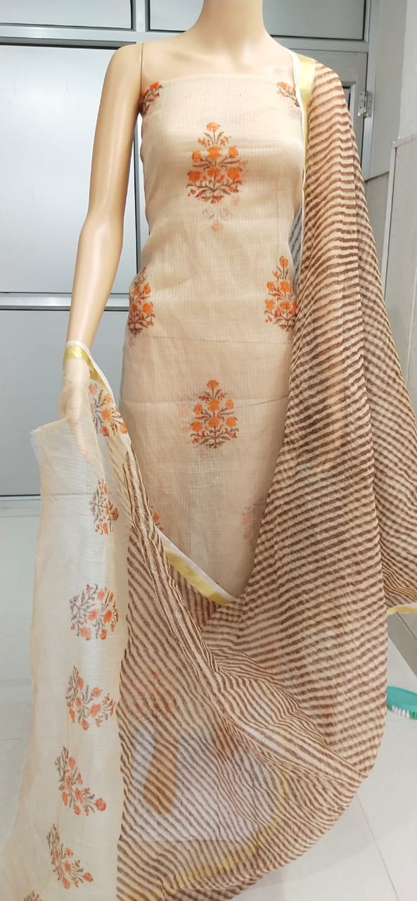 Kota Doriya unstitched suits With Kota Doriya Dupatta (Without Bottom )