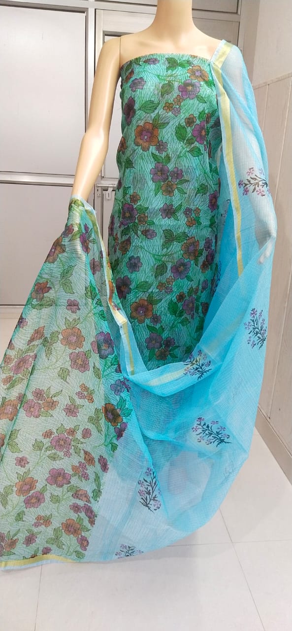 Kota Doriya unstitched suits With Kota Doriya Dupatta (Without Bottom )