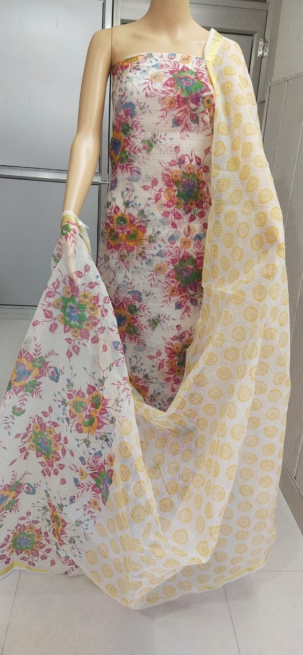 Kota Doriya unstitched suits With Kota Doriya Dupatta (Without Bottom )