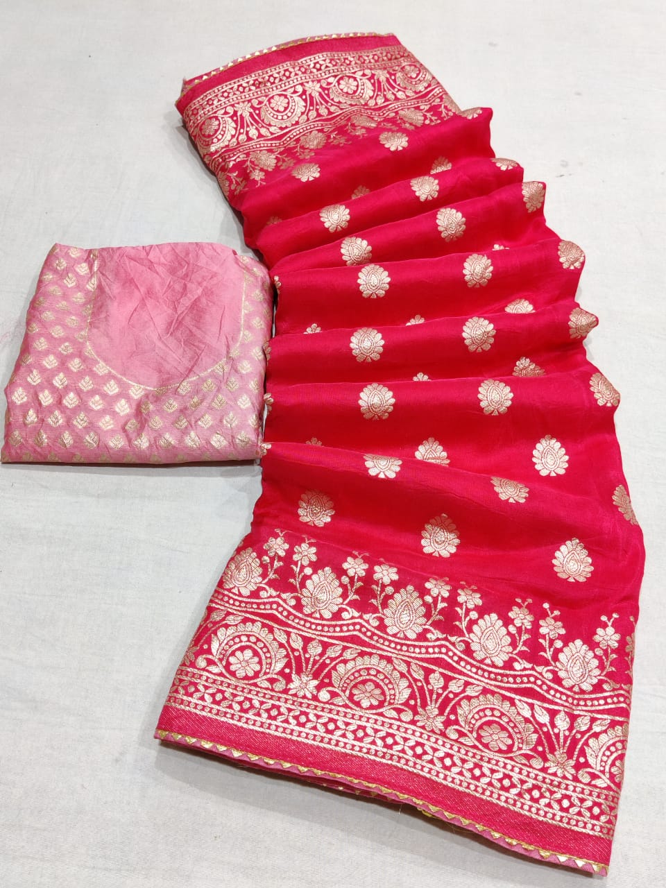 Pure moonga Silk Saree With Banarasi zari Work