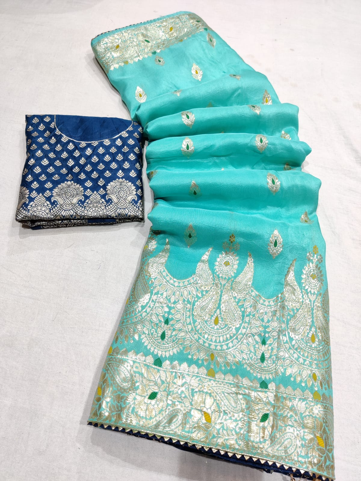 Pure Dola Silk Saree With Banarasi zari Work