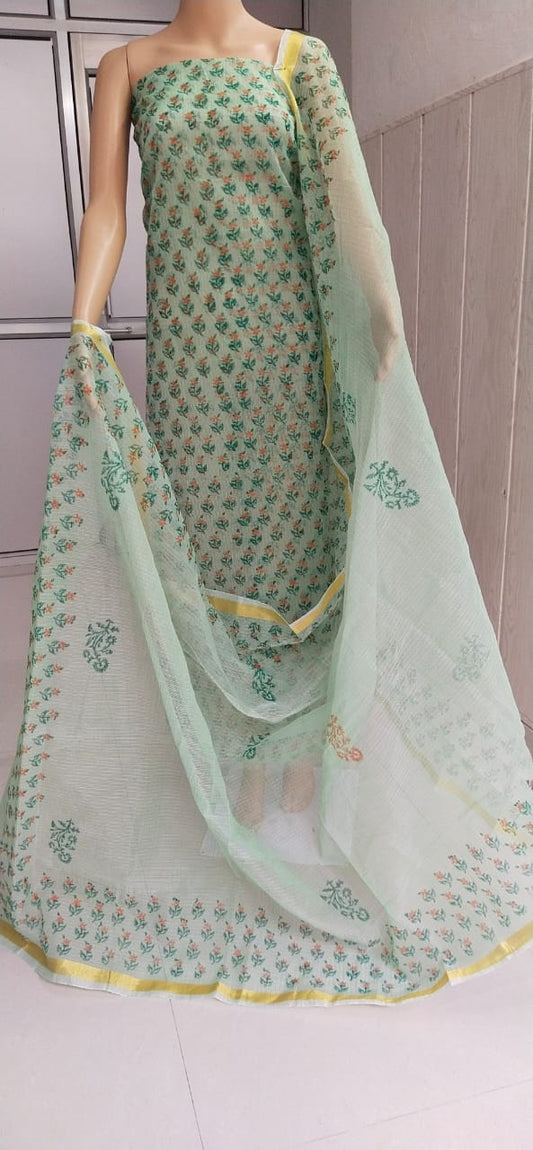 Kota Doriya unstitched suits With Kota Doriya Dupatta (Without Bottom )