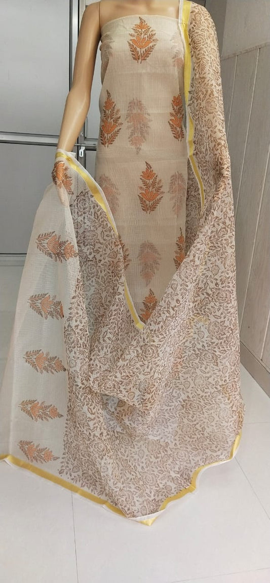 Kota Doriya unstitched suits With Kota Doriya Dupatta (Without Bottom )