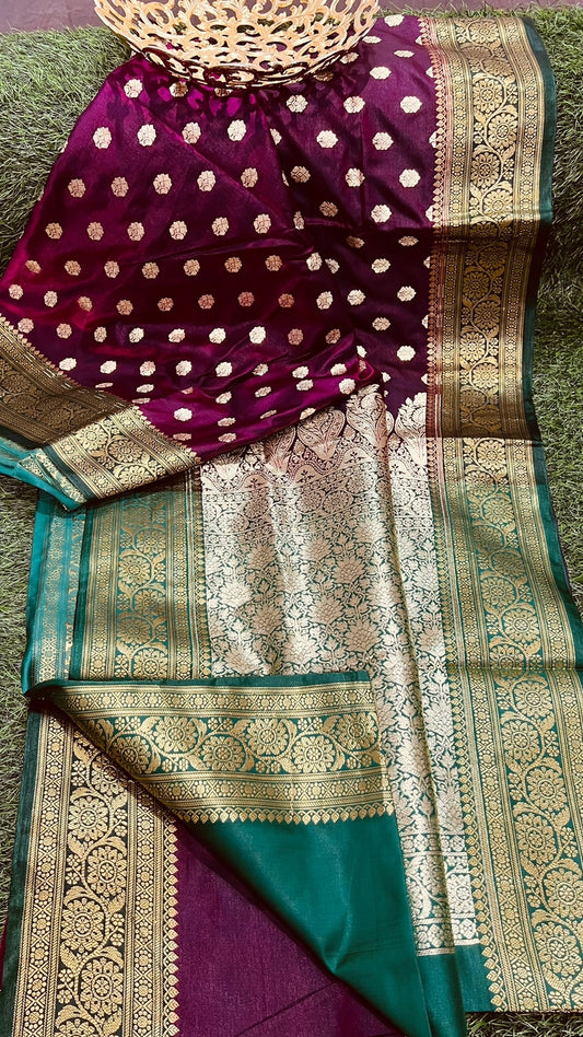 Handloom Semi Katan  Silk Saree Super Weaving With Blouse