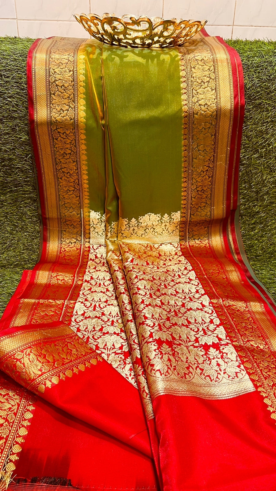 Handloom Semi Katan  Silk Saree Super Weaving With Blouse