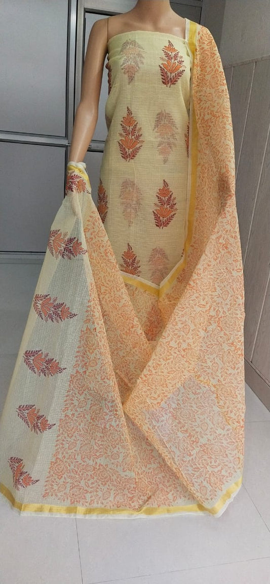 Kota Doriya unstitched suits With Kota Doriya Dupatta (Without Bottom )