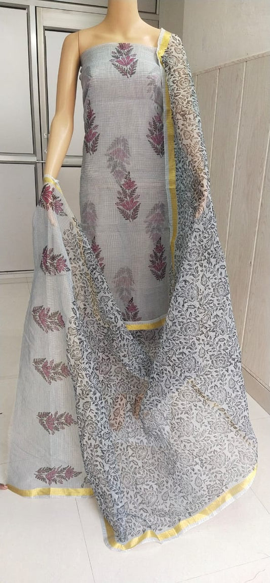 Kota Doriya unstitched suits With Kota Doriya Dupatta (Without Bottom )