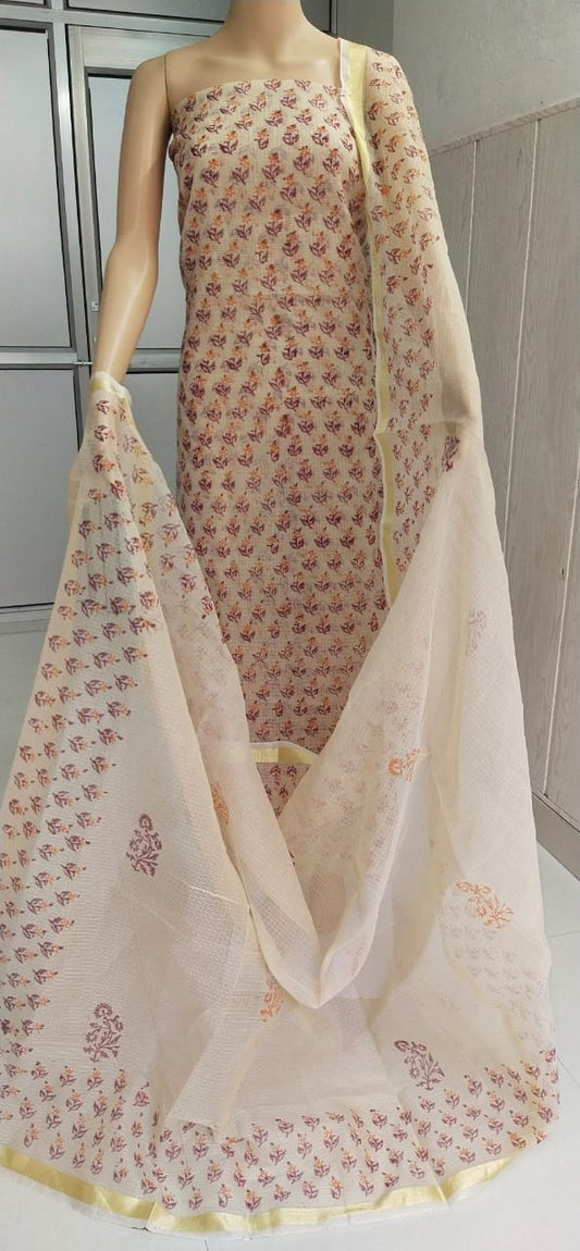 Kota Doriya unstitched suits With Kota Doriya Dupatta (Without Bottom )