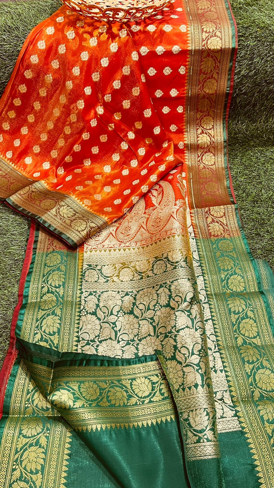 Handloom Semi Katan  Silk Saree Super Weaving With Blouse