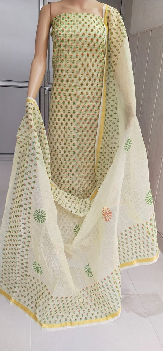 Kota Doriya unstitched suits With Kota Doriya Dupatta (Without Bottom )